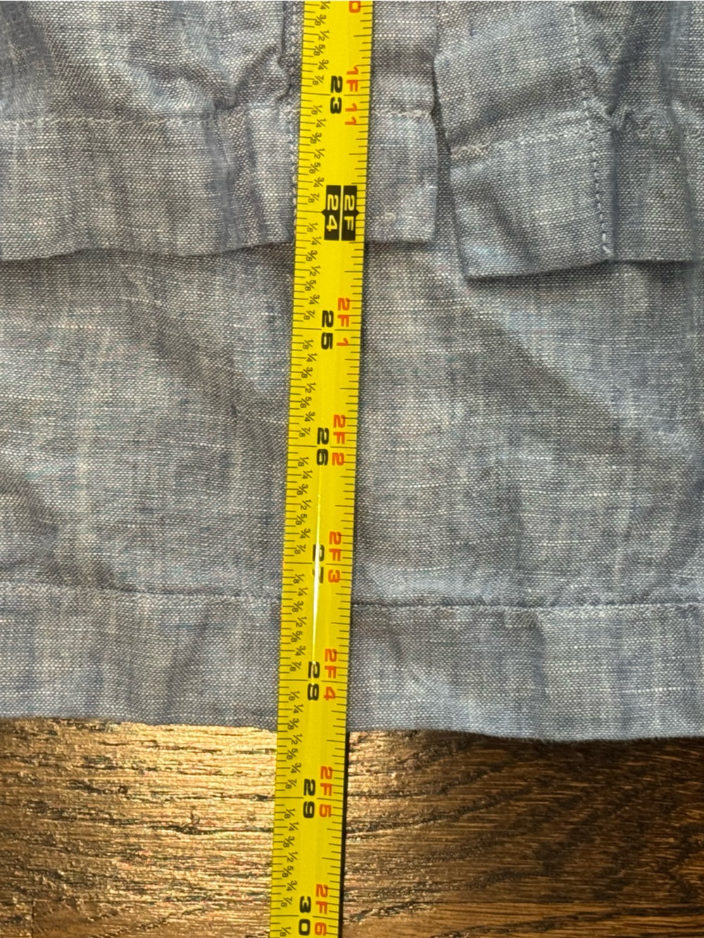 VIVID L Blue Linen Button Down Shirt - Picture 7 of 7